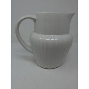 CorningWare Casual China White Ribbed Pitcher 1.5 Qt Tableware Thailand